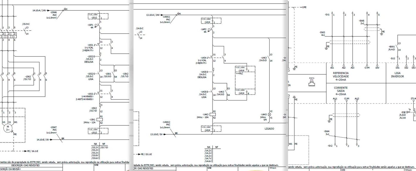 Diagrama elétrico de projeto Estronic