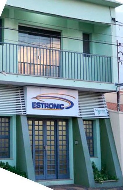 Fachada da sede Estronic em Porto Ferreira