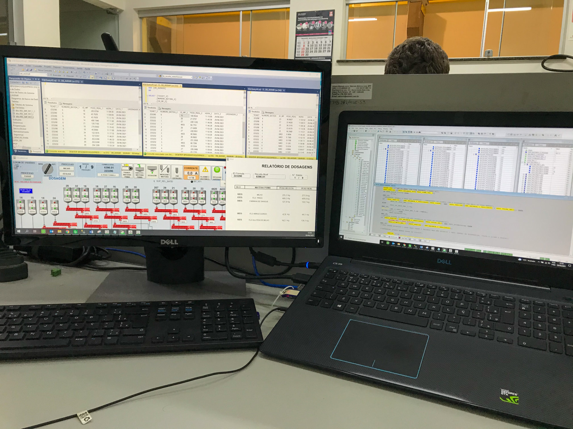 Automação industrial em operação